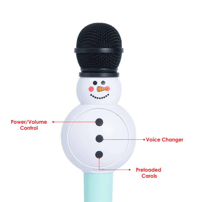 Christmas Bluetooth Karaoke Microphone Rudolph Frosty Sing Along Voice  Changer
