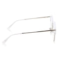 thumbnail image 4 of grinderPUNCH Cat Eye Metal frame Clear lens White Round Glasses for Womens, 4 of 5