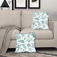 thumbnail image 3 of Nautical Coastal Coral Pillow Covers 18x18 Inch Set of 2 Green Starfish Beach Throw Pillow Covers Farmhouse Cotton Linen Ocean Pillowscase Square Cushion Case for Sofa Bed Couch Outdoor Home Decor, 3 of 6