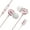 Pink, variant on GJX USB C Wired Earbuds,Metal In-Ear Bass Headphones,Heavy Bass Earphones with Microphone,Noise Isolating Metal Earphones for Music