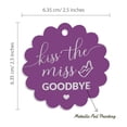 thumbnail image 6 of Inkdotpot Pack Of 100 Real Silver Foil Paper Tags Kiss The Miss Goodbye Bridal Shower Favor Hang Tags, 6 of 6