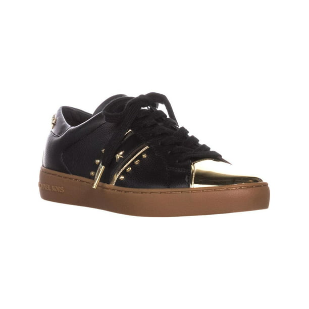 Womens MICHAEL Michael Kors Frankie Stripe Sneakers, Black/Pale Gold -  