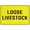 Warning Sign 3, variant on Loose Livestock Bright Yellow Reflective Aluminum Sign - 8"x12", Rust Free, Weather Resistant, Waterproof, Easy To Mount - Rural Road, Farm, Ranch, Livestock Area