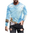 thumbnail image 2 of Amzcrzy - Sudadera Para Hombre, Estilo Casual, Cuello Redondo, Manga Larga, Camiseta Estampada, Blusa, Multicolor, Talla L, 2 of 5