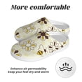 thumbnail image 6 of Haiem Sweet Bee Print Women's Fuzzy Memory Foam House Slipper Cozy Home Footwear Non-slip Winter Slippers-44/45, 6 of 7