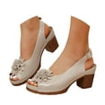 thumbnail image 3 of WILLBEST Sandalias De Playa Para Mujer, Cómodas Sandalias Informales Con Punta Abierta Y Tacón De Cuña Con Flores Huecas Para Mujer, 3 of 9