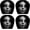 C-4Pcs#3, variant on Ghost Face Headrest Covers Stretch Washable Polyester Cartoon Ghost Universal Halloween Decor For SUV Truck (2Pcs)