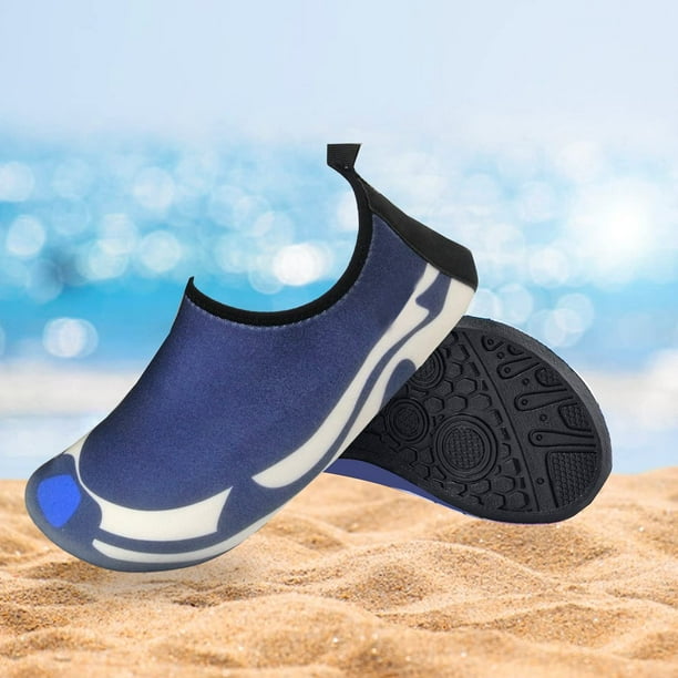 Women s Flexible Aqua Socks Swim Shoes Summer Outdoor Shoes For Water Sports Pool Sea Beach Activities Blue White 6 7
