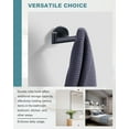thumbnail image 3 of Wowow Shower Towel Hook for Bathroom, Stainless Steel Double Towel Hook, Wall Mount Heavy Duty Bath Robe Hook, Matte Black, 3 of 8