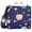 Cartoon Planet and Star, variant on 3 Ring Zipper Binder with Shoulder Strap Waterproof Trapper Keeper 1.5 Inch D-Ring 500 Sheets Capacity Blue Cat in Cup