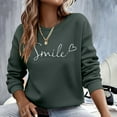 thumbnail image 6 of Yuanlong Womens Sweatshirts Spring Autumn Basic Solid Color Long Sleeve O Neck Sweat Shirts Daily Comfortable Ladies Tops, 6 of 8
