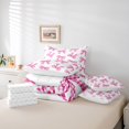 thumbnail image 6 of Erosebridal Pink Bowknot 7-Piece Bedding Comforter Set For Girls,3D Cartoon Bow Print King Bedding Sets For Kids,Reversible, 6 of 7