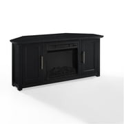 Camden 48 Corner Tv Stand W/Fireplace Black