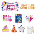 thumbnail image 2 of 7 letreros de feliz cumpleaños con estacas, cadena de luz LED de 16.4 pies, letreros personalizados, grandes letreros de feliz cumpleaños, juego completo de suministros para patio, césped, decoración, 2 of 8