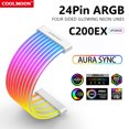 thumbnail image 4 of 5V ARGB PSU RGB Cable Extensiones 3PIN X 2 + 4PIN GPU Cable de fuente de alimentación para caja de PC, 4 of 7