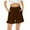 Coffee, variant on aidice Cotton Linen Shorts for Women Ruffle Wide Leg Drawstring Elastic Waisted Casual Summer Lightweight Shorts