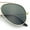 Gold - Green, variant on Concave Lens Tear Drop Shape Metal Rim Double Bridge Officer Sunglasses Black - Silver Mirror