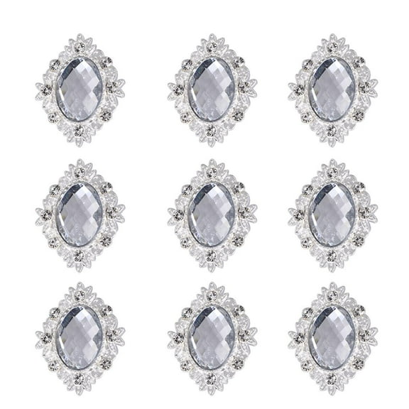 WORGEOUS 10pcs DIY Shoes Accessories Shoes Patch Stickers Alloy Rhinestone Shoes Ornament (Style 1)