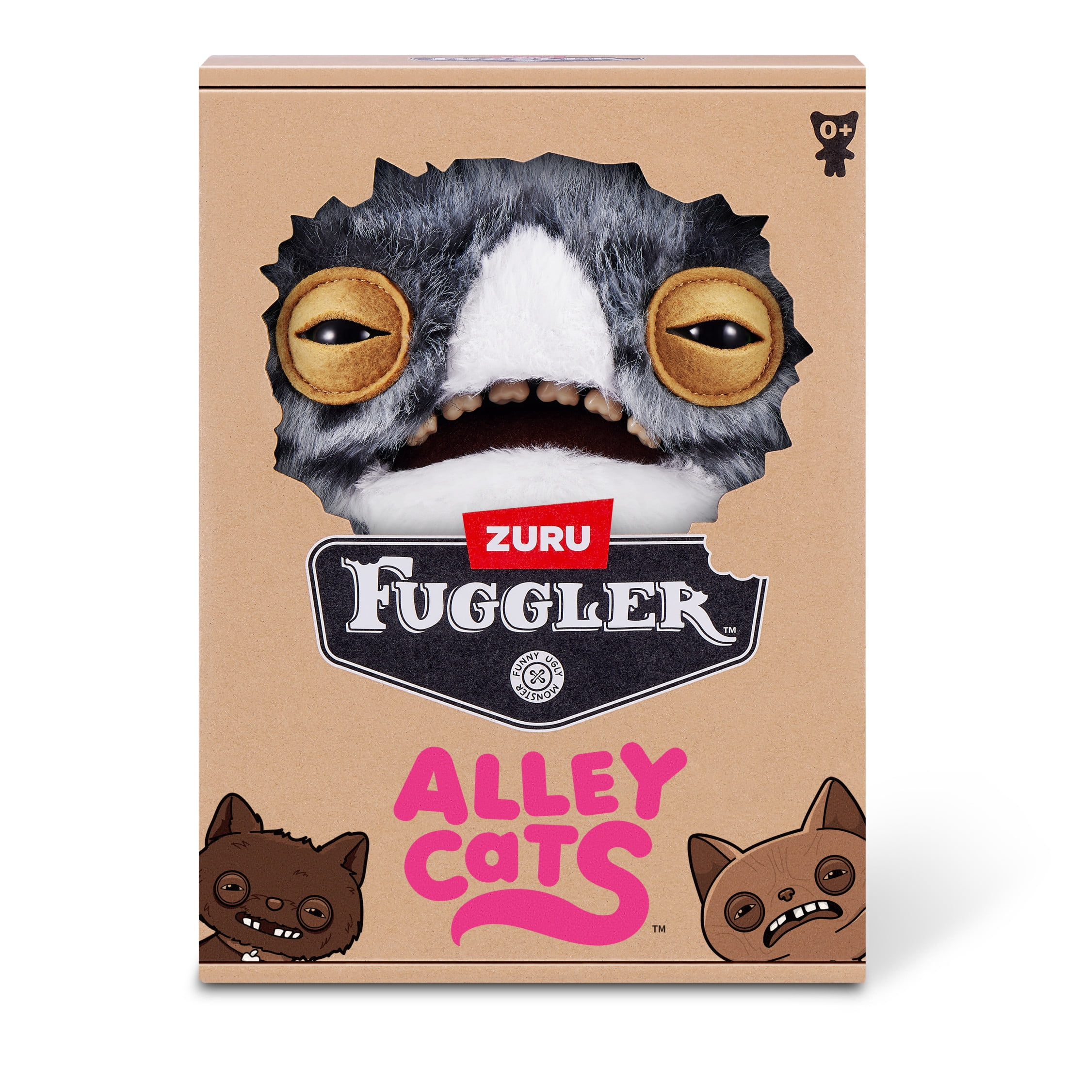 Fuggler Alley Cats 9 inch (Wide Eyed Cat), Funny Ugly Monster Stuffed Animal Toy by ZURU