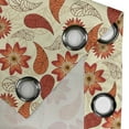 thumbnail image 4 of Ambesonne Orange Grommet Curtain, Red Retro Poppy Flowers, 50" x 72", Orange Red Peach, 4 of 6