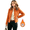 Orange - Fleece Lined Jackets, variant on Teen Girls Fleece Lined Jackets Sherpa Warm Winter Coats Cropped Zip Up Long Sleeve Stand Neck Thermal Jackets Casual Outerwear for Cold Weather