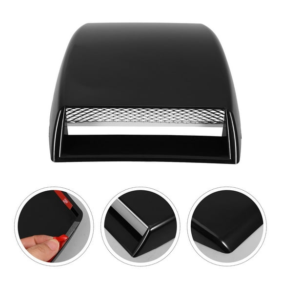 RENACLIPY Black Car Hood Scoop, Decorative Vent Cover, Easy to Install, No Drilling Required, Quick Car Exterior Upgrade
