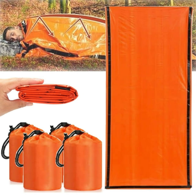 Sacs de Couchage pour Adultes Sac de Couchage d'Urgence, Sac de Couchage de Secours d'Urgence, Format de Poche, Sac Imperméable et Isolé, Sac de Couchage Léger pour l'Extérieur