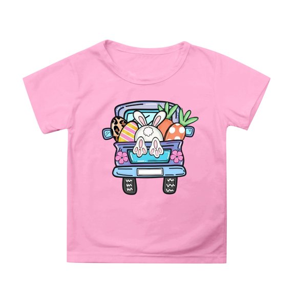 Easter Shirt Toddler Retro Soft Brown Bunny Graphic Easter Story Tshirt 2026 Children Short Sleeve Tops Funny Rabbit Easter T Shirts
