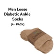 thumbnail image 2 of Cosyfeel Diabetic Socks men Loose Diabetic Ankle Socks - Bamboo Socks For Men Seamless Toe and Non-binding Top, 4 Pairs Soft Cozy Diabetics Neuropathy Socks For men, 2 of 7