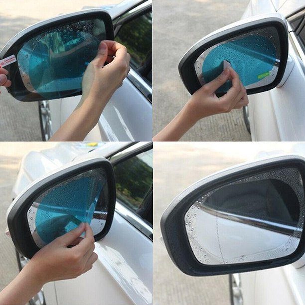 Tal 2 uds a prueba de lluvia antiniebla antideslumbrante coche espejo retrovisor película cubre accesorios