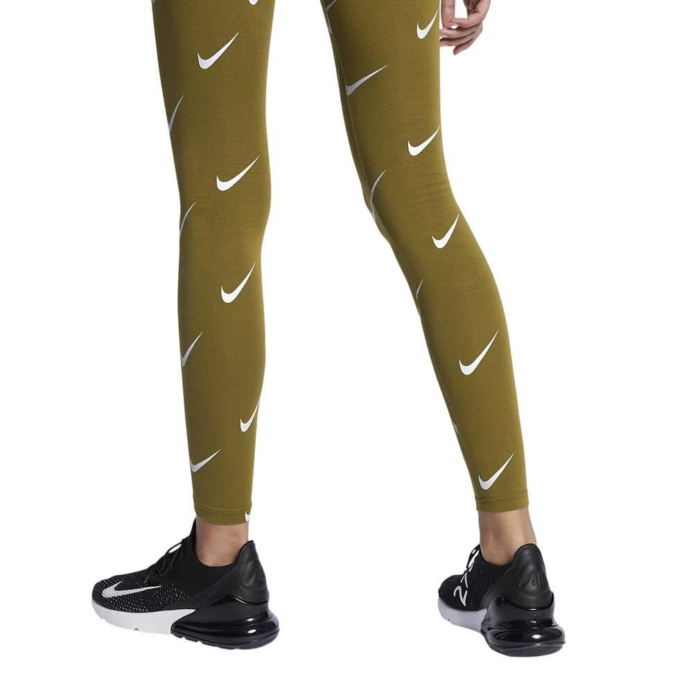 nike metallic swoosh leggings