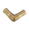 thumbnail image 5 of Unique Bargains 14mm 0.55" Brass Car Barb Hose Fitting L Shape 2 Way Connector for Joiner Air Water Fuel Gas, 5 of 6