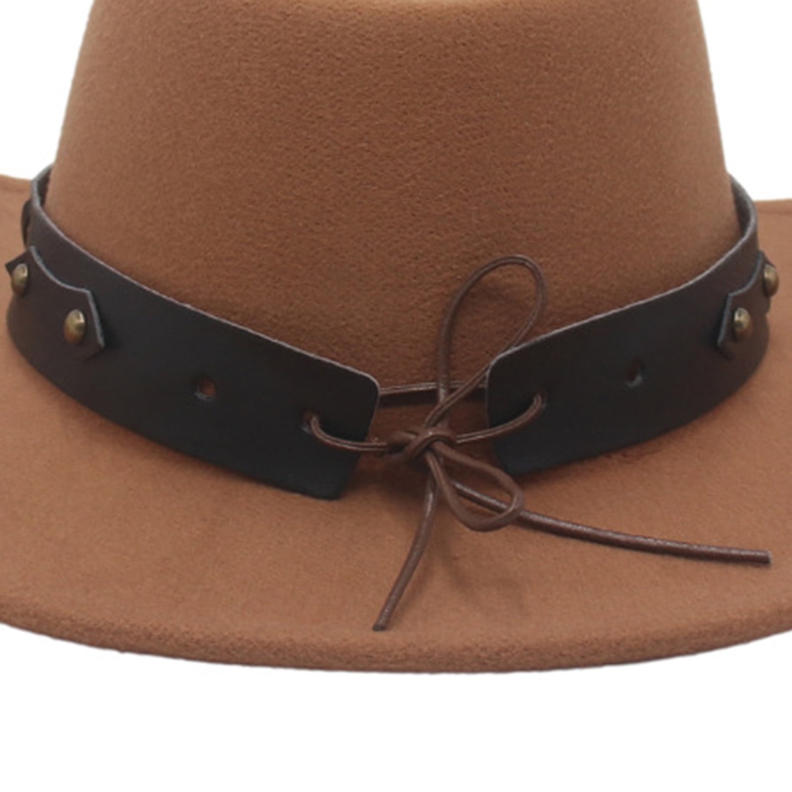 Bobasndm Women Men Classic Felt Wide Brim Western Cowboy  display picture 1