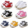 thumbnail image 2 of Newborn Baby Boys Girls Canvas Pram Shoes Infant Sneakers Toddler PreWalker Trainers 0-18M, 2 of 7