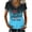 Blue, variant on 250 Anniversary USA Shirt For Women Casual V Neck Short Sleeve Pullover T Shirt Gradient Independence Day Of Freedom 1776‑2026 Print Patriotic Summer Top USA Trendy Baseball Jersey