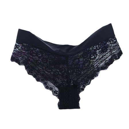 

JFY Women Sexy Solid Color Low Waist Hollow-Out Lace Underpants T-Back Briefs Panties