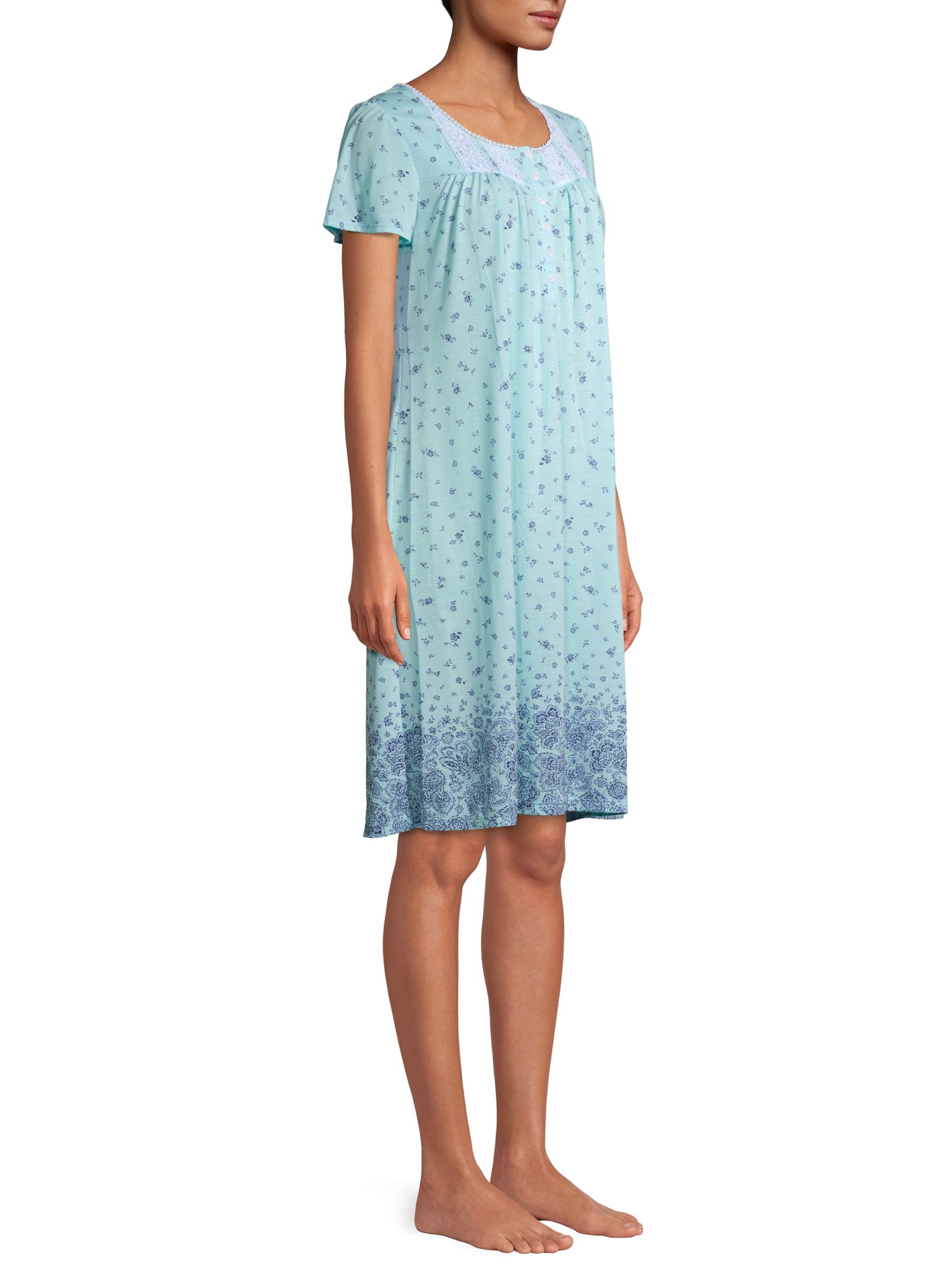Secret Treasures Women's and Women's Plus Traditional Flutter Sleeve Night Gown