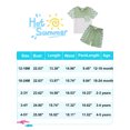 thumbnail image 2 of GYRATEDREAM Baby Boy Summer Clothes Contrast Color Short Sleeve T Shirts Stretch Rolled Shorts Cute Toddler Outfits 12M-6T, 2 of 3