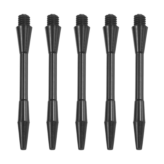 Uxcell 45mm Plastic Dart Shafts, 15 Pack 2BA Thread Dart Stems, Black