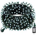 thumbnail image 1 of Bright 200 LED Christmas String Lights, 75 FT Connectable Waterproof Fairy Lights Green Wire with 8 Modes, Xmas Vintage Decorations for Indoor Outdoor Party Yard Garden (White), 1 of 7