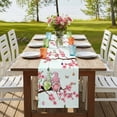 thumbnail image 4 of Table Runners 70 Inches Long Dress Scarves, Easter Farmhouse Coffee/Dining/Kitchen Table Decor, Holiday Table Runner, Spring Gnomes Blossoms Flowers Colorful Eggs 13x70 Inch, 4 of 9