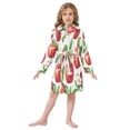 thumbnail image 6 of FORMRS Kids Bathrobe Unisex Hooded Robe Toddler Pajamas Sleepwear, Size 7-9T, Apple Pattern, 6 of 7