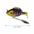 thumbnail image 2 of 3Pcs Versatile Bass Lure, Paddle Tail Swimbaits Fishing Lures, Pre-Rigged Soft Bait With Spinner Blades & 3d Eyes, Weedless Hidden Hook for Bass Trout, Freshwater Saltwater Gear, E, 2 of 5