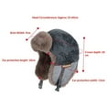 thumbnail image 3 of KANG Winter Fleece Lined Thick Hat For And Suitable For Cycling Skiing Cold Warmth Lei Feng Hat Outdoor Windproof Earmuff Hat Light Gray One Size, 3 of 4