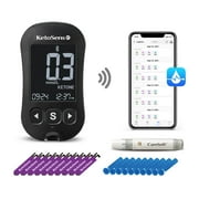 KetoSens Blood Ketone Monitoring Starter Kit with Bluetooth - Ideal for Keto Diet. Includes Meter, 10 Ketone Test Strips, 1 Lancing Device, 10 Lancets & Travel Case