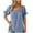 Blue, variant on Womens Tops Plus Size Fashion Women's Casual Comfortable Solid Short Sleeved Top Blouse T-Shirt