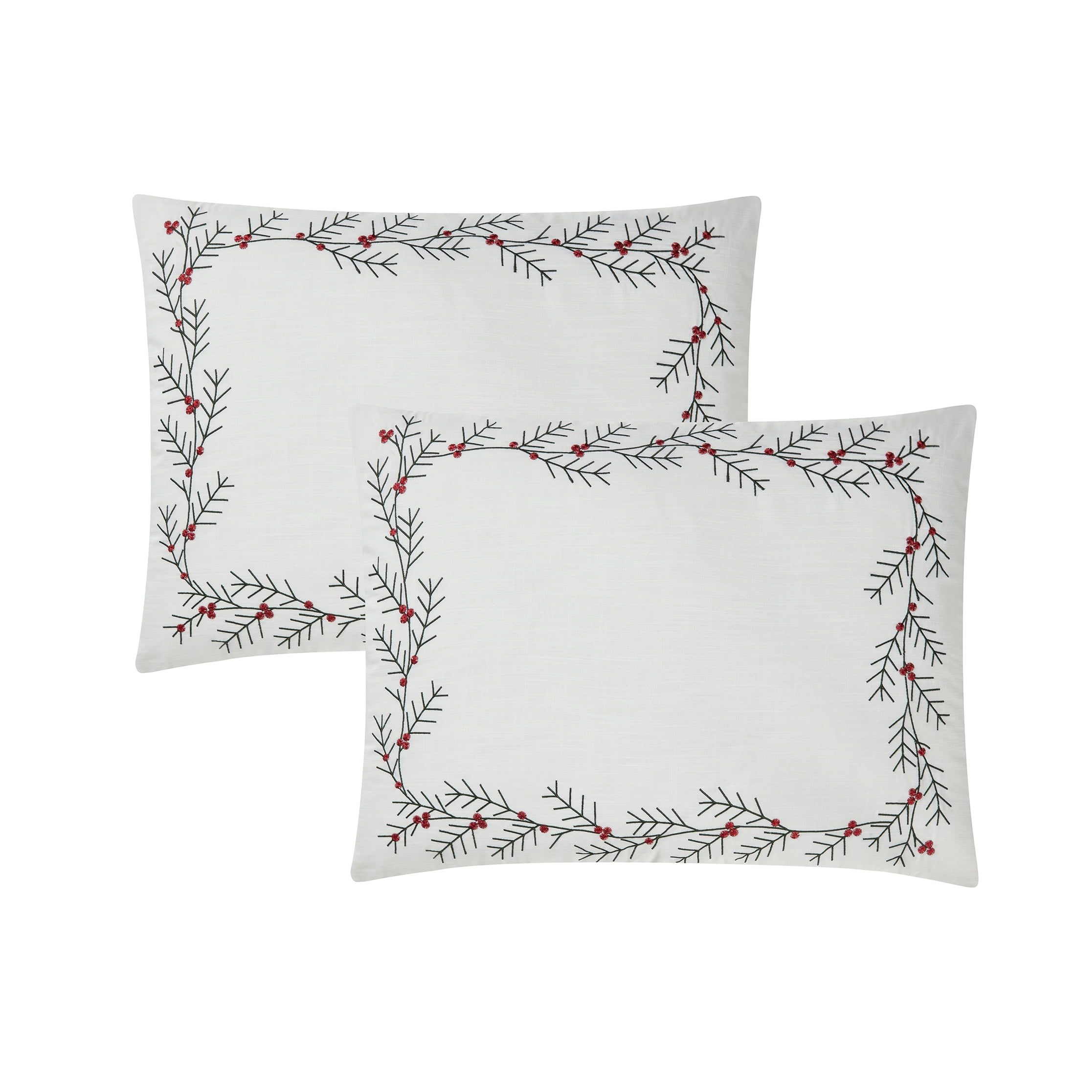 My Texas House Conroe 5-Piece Multicolor Embroidered Mistletoe Comforter Set, King