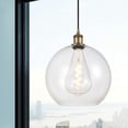 thumbnail image 2 of 516-1P-WPC-G124-12 Innovations Lighting Ballston Athens 1 Light 12" Cord Hung Mini Pendant Clear/Brushed Brass, 2 of 2