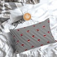 thumbnail image 5 of Naloa Ladybugs on Black and White Striped Pillow Covers, Throw Pillow Case Cushion Covers,Cushion for Bedroom,Couch,Home-14"x20", 5 of 6