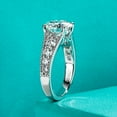 thumbnail image 4 of AnuClub Halo Moissanite Engagement Rings 3.8cttw(3ct Center Stone) D Color VVS1 925 Sterling Silver Vintage Anniversary Wedding Promise Ring for Women with Certificate, 4 of 5